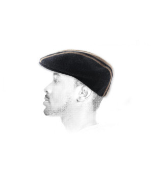 Kangol cap 504 scratch Code Stripe 504 black wood